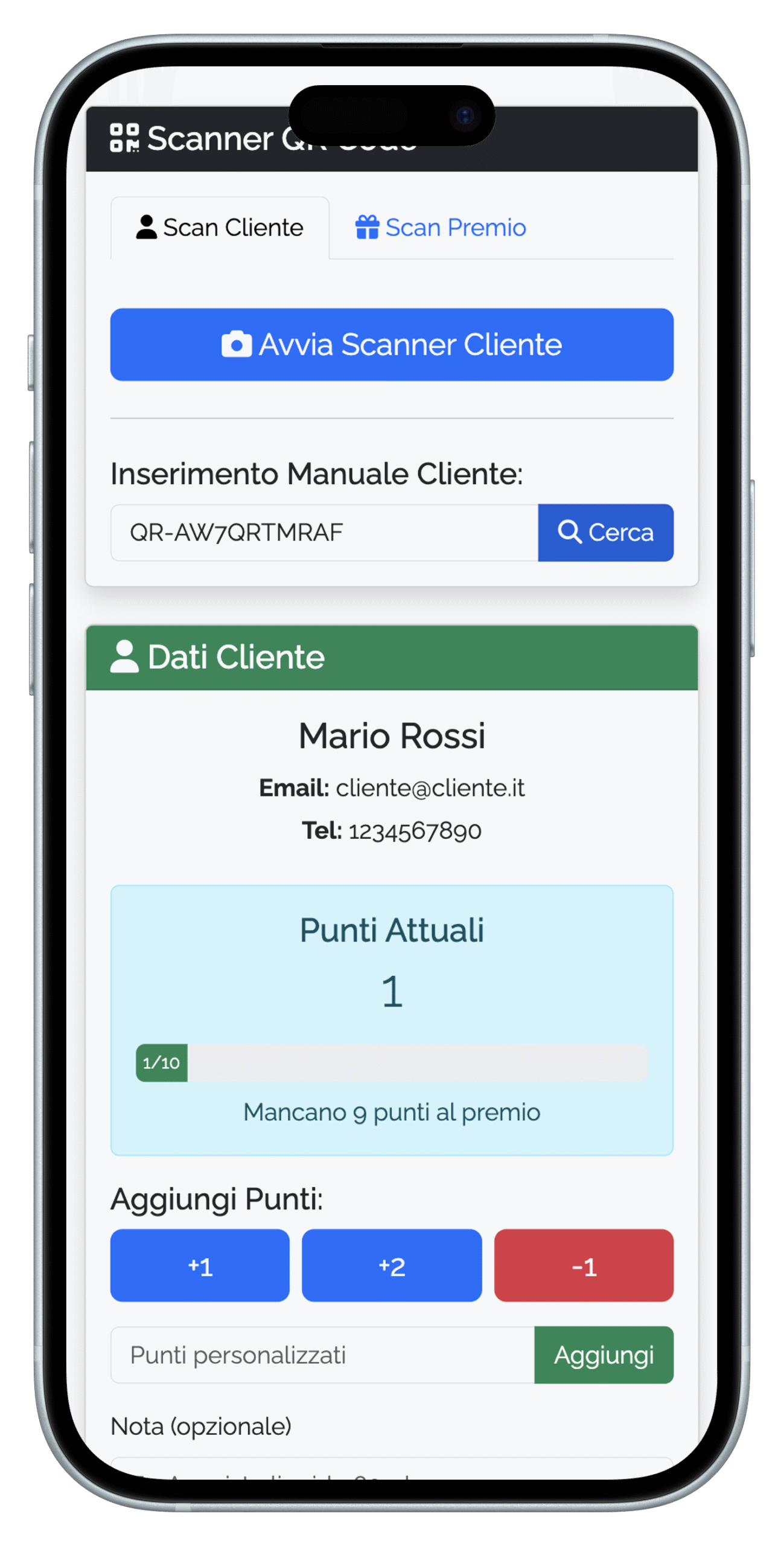La tua carta fedeltà online