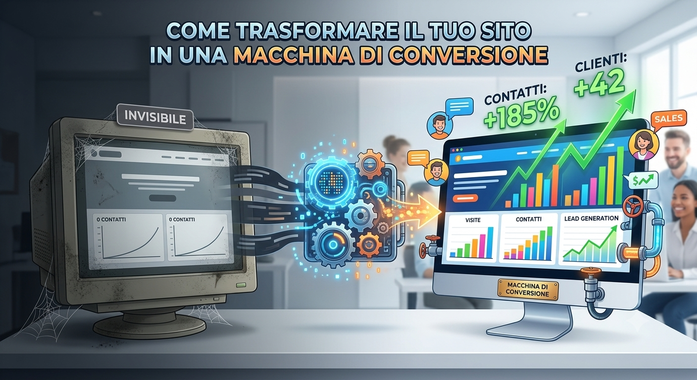 “Ho già un sito, ma è invisibile e non mi porta contatti”: come trasformare il tuo sito in una macchina di conversione